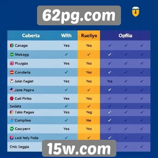 Comparação entre 62pg e outros sites de jogos